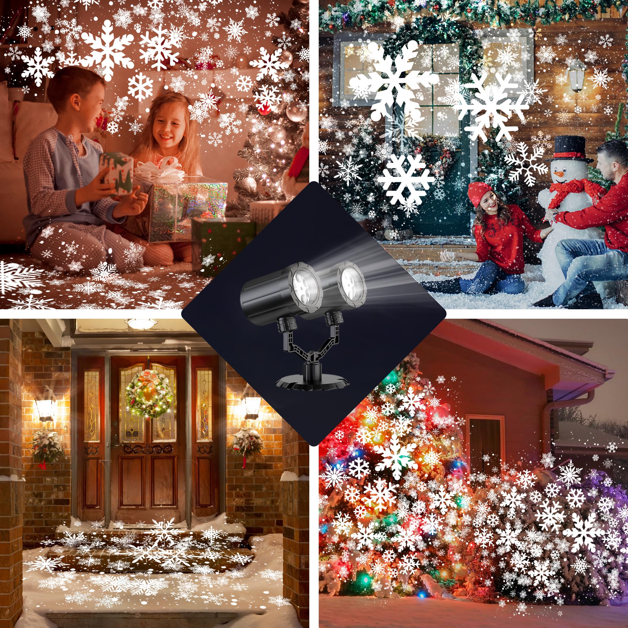 Projecteur à LED De Noël Chute De Neige Ambiance | Leroy Merlin