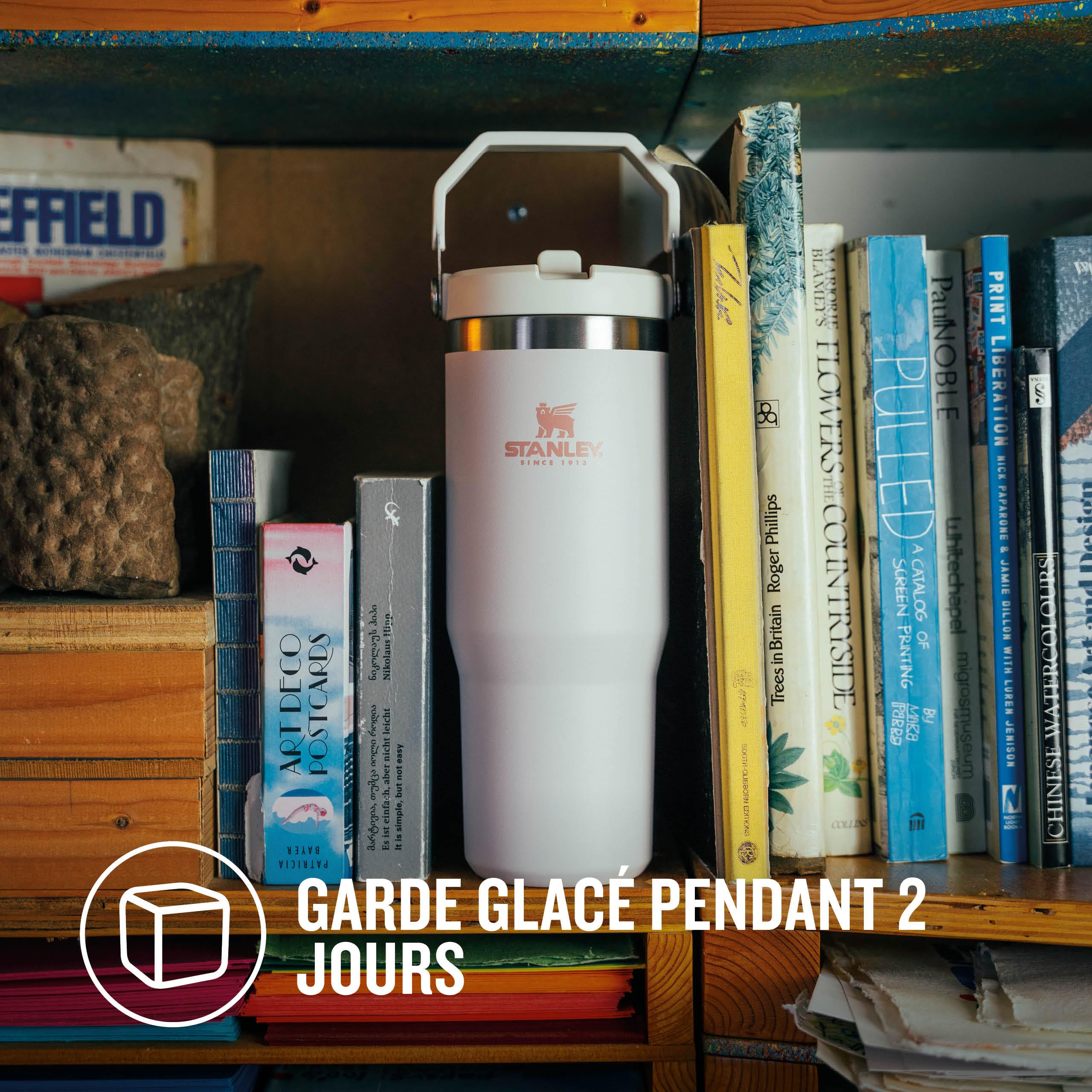 Stanley 1913 Flip Straw Tumbler 1.0 Gourde Avec Paille 0.89L - Froid Pendant 12 Heures - Gourde Isotherme - Sans BPA - Facile à Transporter - Va au Lave-Vaisselle - Rose Quartz