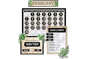 85-Piece Boho Classroom Calendar Set