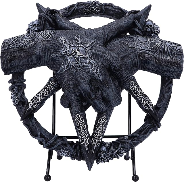 Nemesis Now Hold of Baphomet Hand Free Standing Plaque, Black, 24.5cm