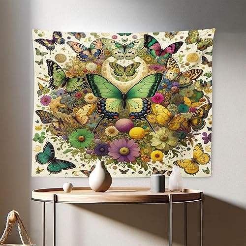 Miniatura 17 de Ambesonne Tapiz gótico, patio con hiedra encantada en la puerta antigua al bosque, colgante de pared ancho para dormitorio, sala de estar, 2-Verde