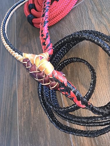 Miniatura 3 de Brazilain Insidious Red on Black Poly Pro 7x9RH 3/4" x 3/4" Bull EPT Bull Ropes Full Brazilian 16'