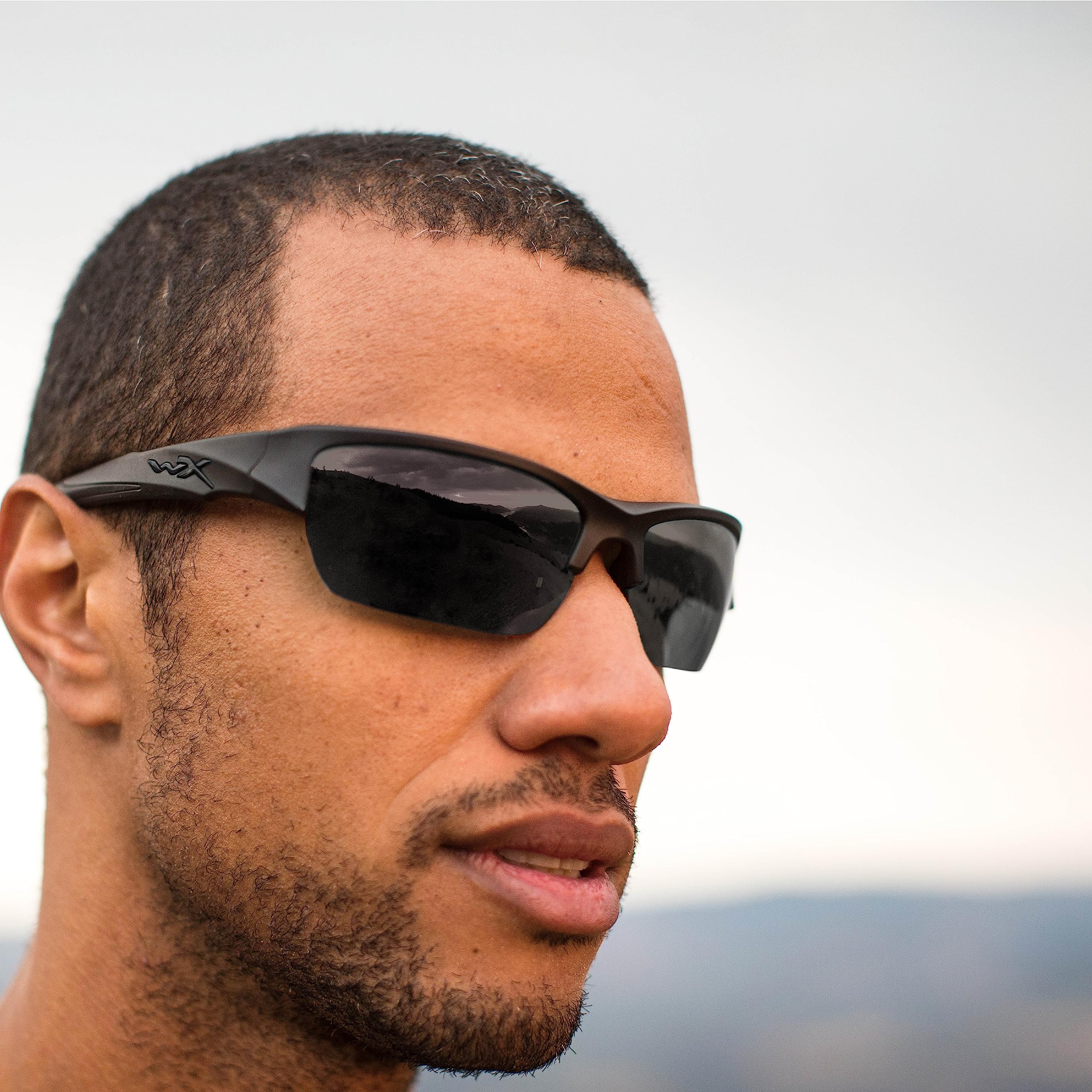 Wiley X │ WX Valor Sportsbrille Herren Schutzbrille Sonnenbrille │ Taktische Militärische Airsoft Brille │ Laufbrille Radfahren Fahrt Wandern Fischen Outdoor MTB Brille