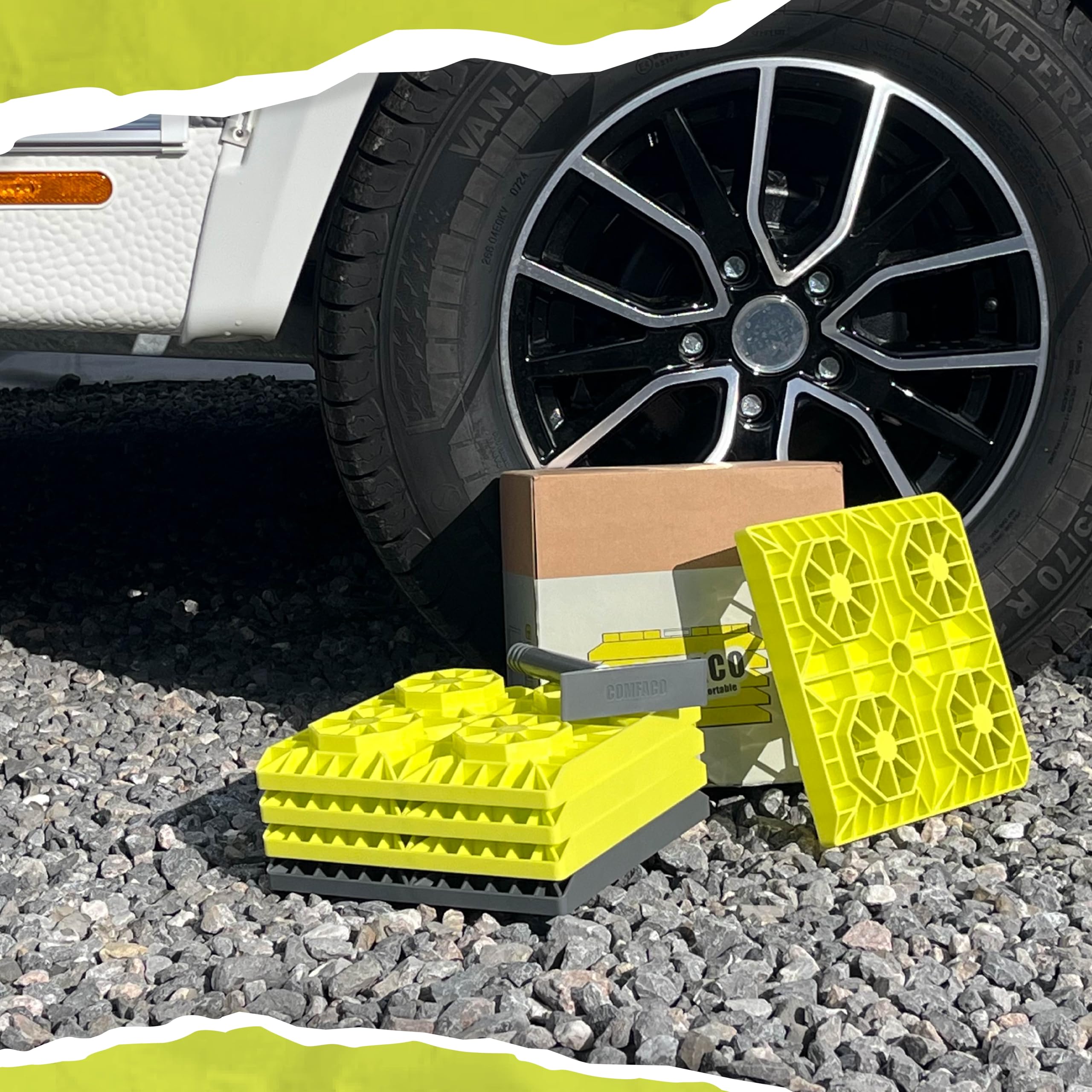 RV Bloc de nivellement Lourd pour Le nivellement de vérins à Roues Simples et Doubles 21.5 * 21.5cm (10 pièces)