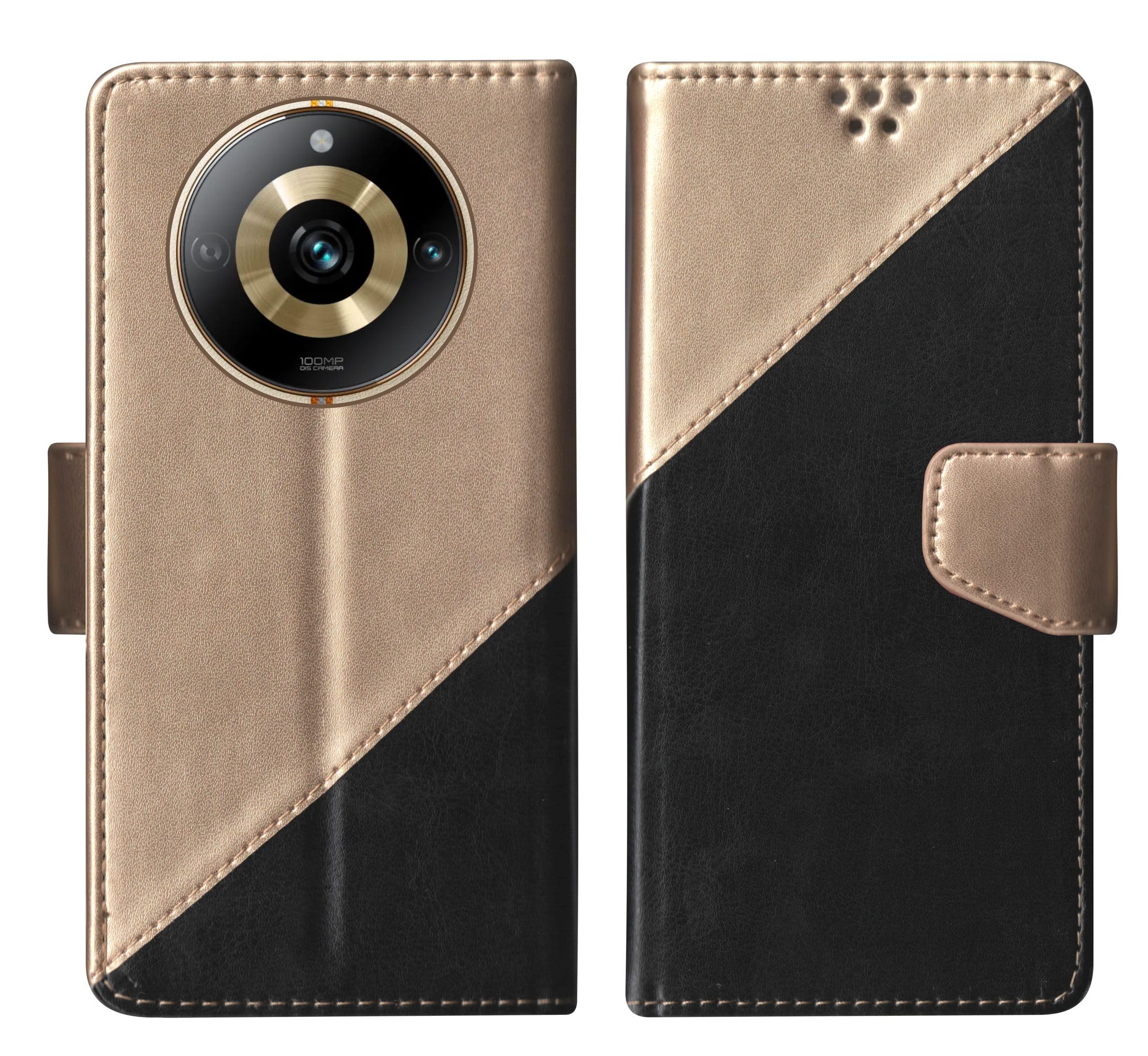 SBMS Realme 11 Pro 5G / Realme 11 Pro Plus 5G Flip Cover Back Cover Case with Magnatic Closure | Inbuilt Stand | Card & Money Pocket (Multicolor Black) (B0C7LBDNPH) Amazon Price History, Amazon Price Tracker