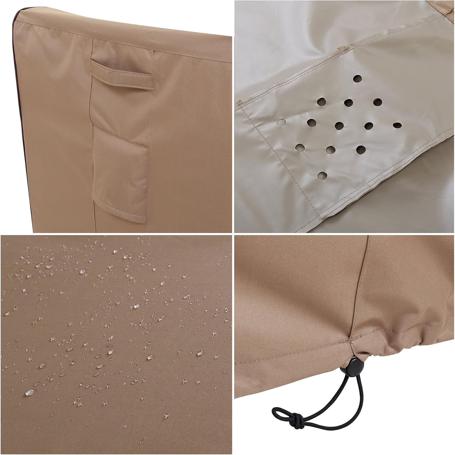 Finnhomy Waterproof Patio Lounge Chaise Chair Covers Set of 2 600D Heavy Duty Outdoor Chaise Lounge Cover Furniture Covers 78" L X 30" W X 31" H, Brown : Garden & Outdoor