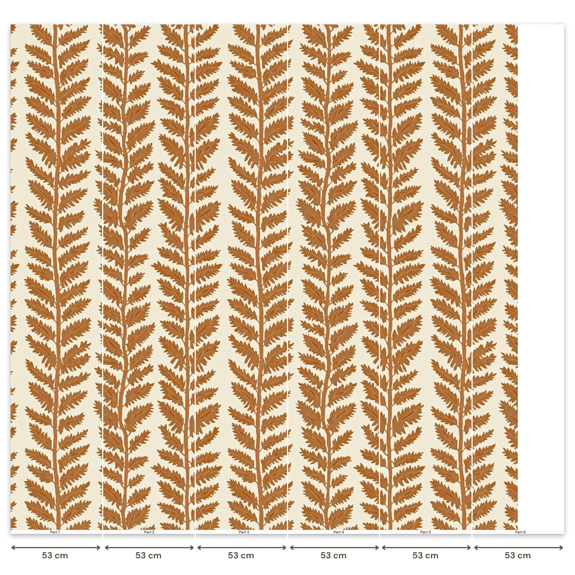 Papel Pintado Vinilico 300x300 cm Primera Calidad Papeles Pintados De Pared Pour Salon Dormitorio Decorativo Wallpaper Cocina Textura - Hojas - Ocre