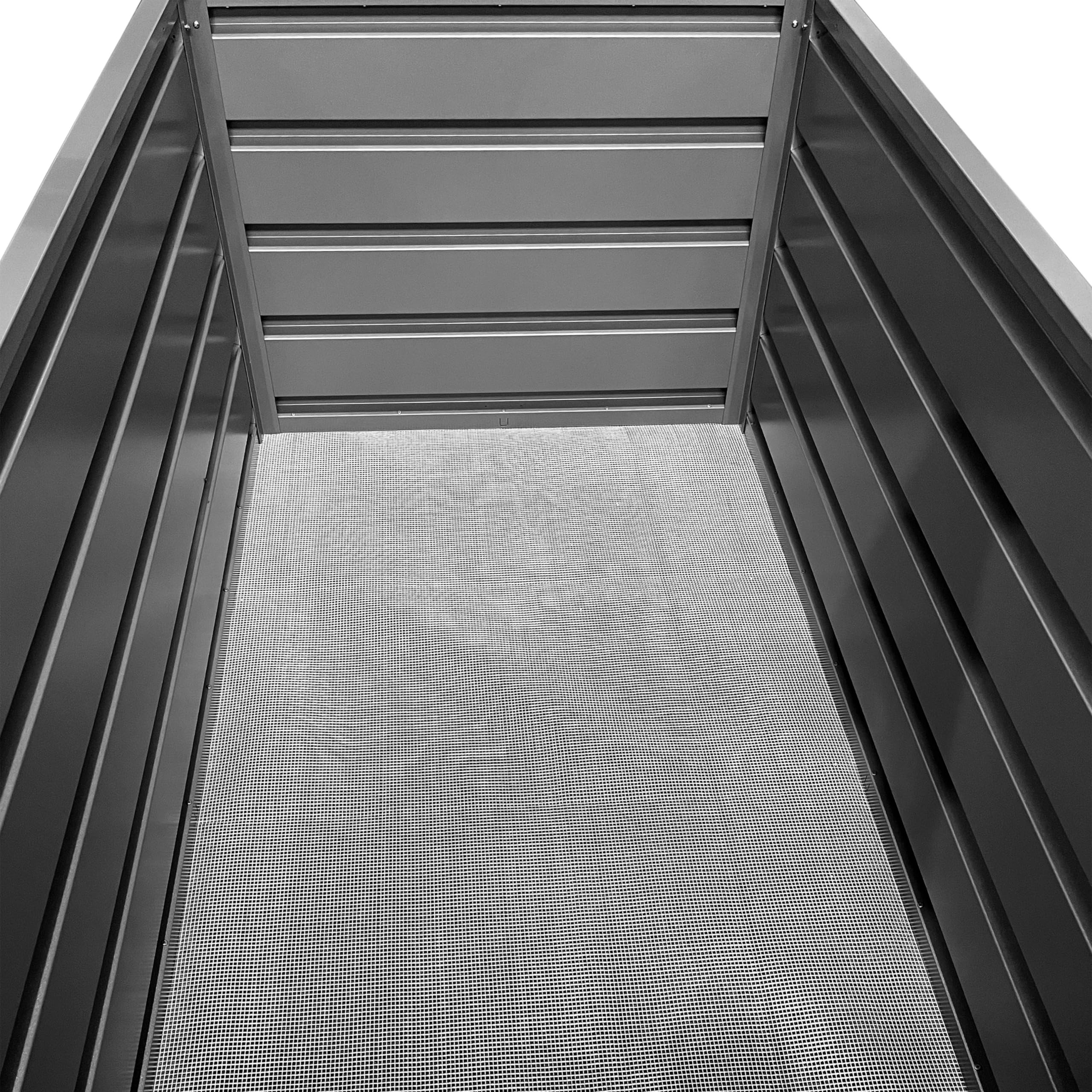 GFP PRIMEYARD 200 x 100 x 77 cm Huerto Urbano Theo, Acero, Antracita Metalizado | Incl. Semillero y Protección contra babosas