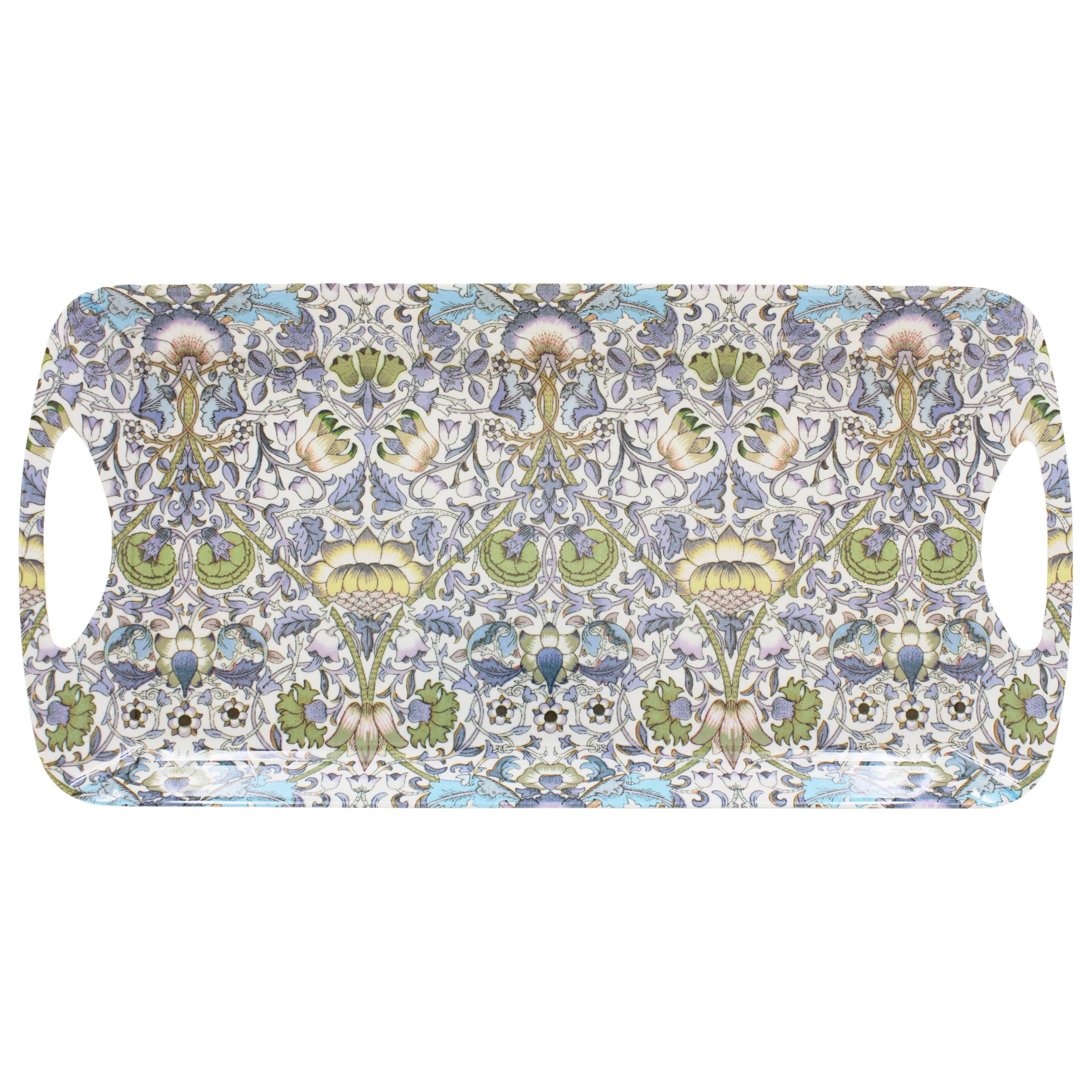 The Leonardo Collection Lodden Medium Tray William Morris For Kitchen & Home | Non Slip Serving Tray For Food | Serving Platter For Lunch & Dinner | Plastic Trays For Tea & Serving Dishes