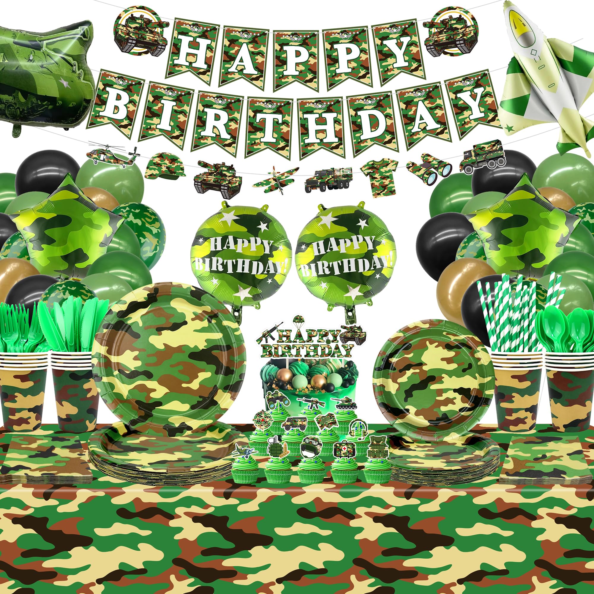 Ballons En Latex Camouflage Sur Le Thème Militaire, Ballon à