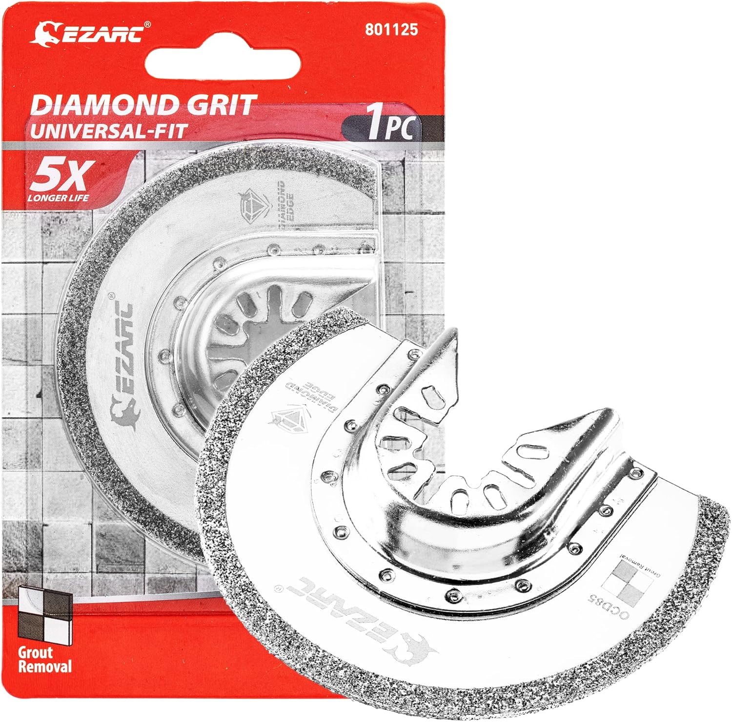 EZARC Grout Removal Blade for Oscillating Tool, Semi Circle Multitool