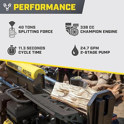 Vista 20 de Champion Power Equipment 90720 cortadora de troncos portátil y compacto de 7 toneladas