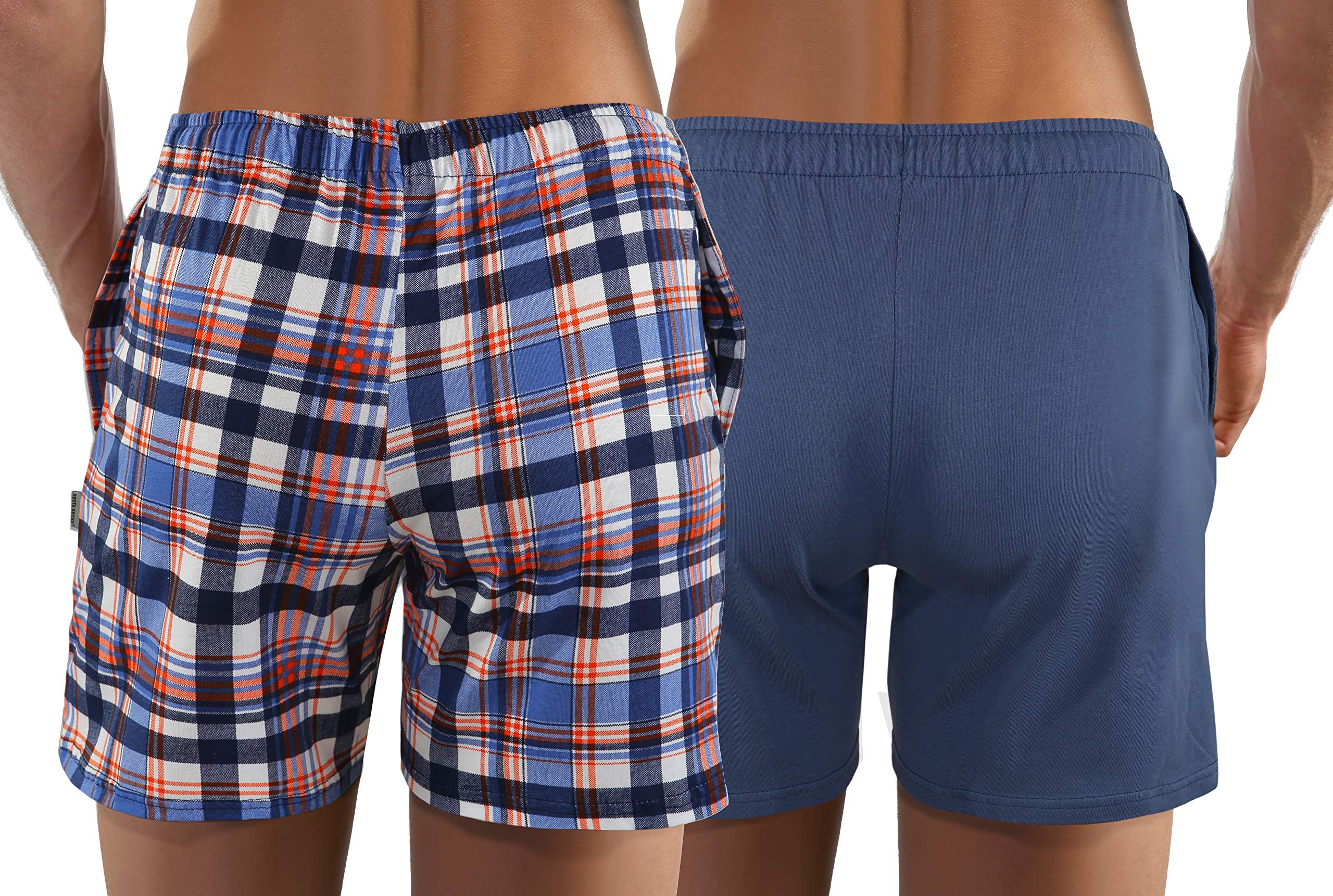 Sesto Senso Pantalones Cortos de Pijama Hombre Algodón Pantalón de Dormir