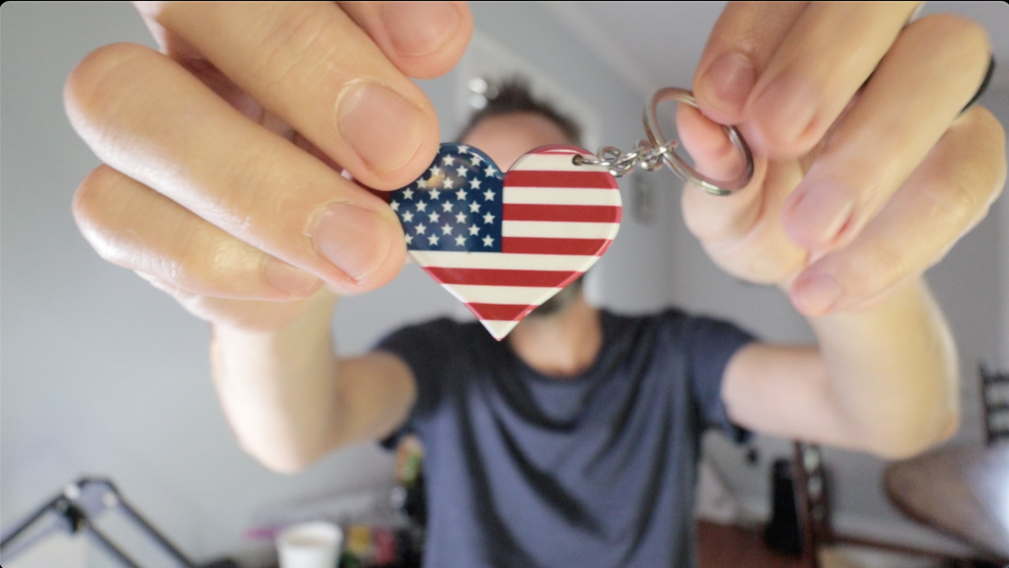 Best USA Keychain? | Heart Shaped American Flag Keychain