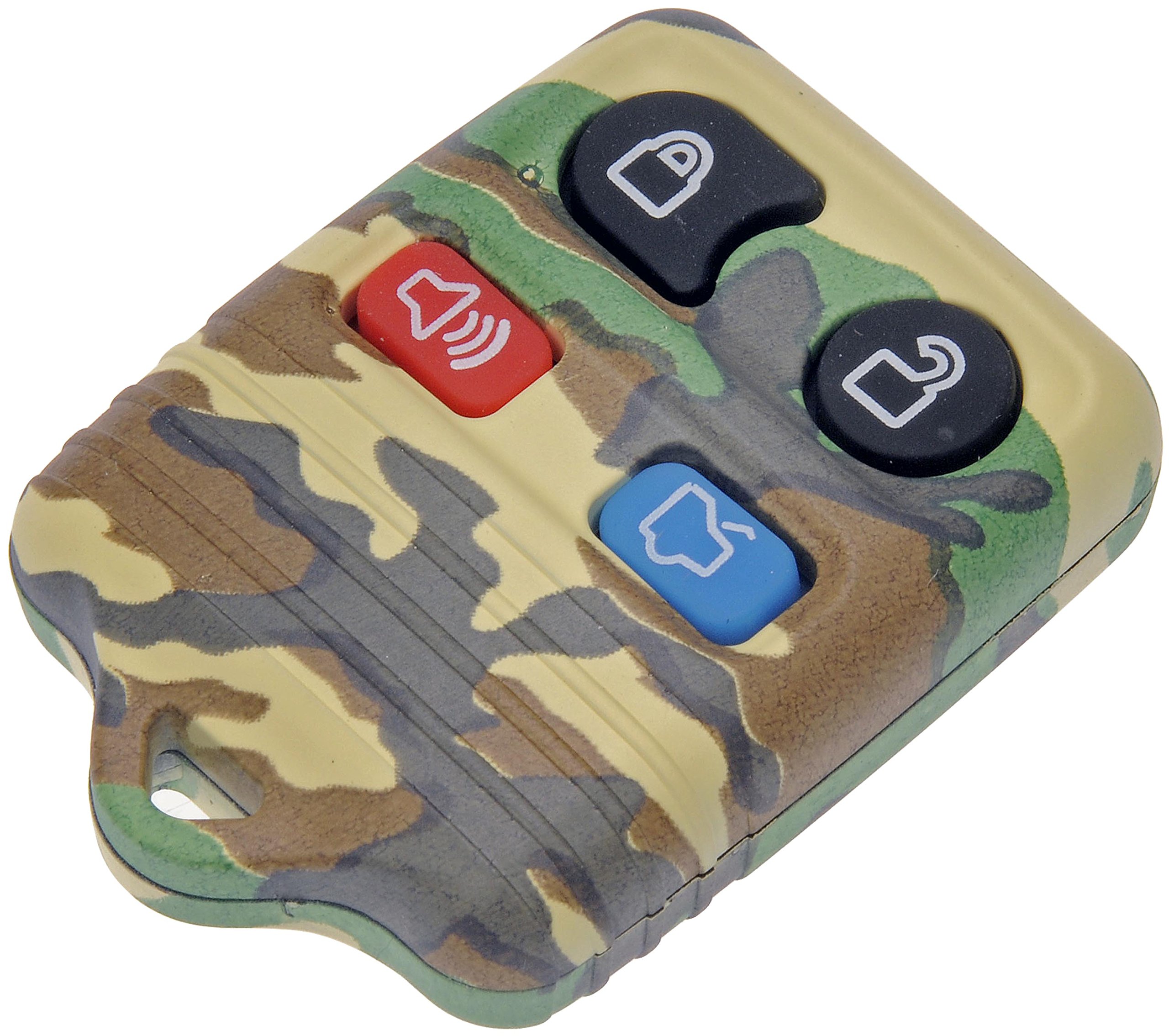 Dorman 13607GNC Keyless Entry Transmitter Cover Compatible with Select Ford / Lincoln / Mercury Models, Green Woodland Camouflage - Dorman Keyless Remote Case 13607GNC - Keyless Remote Case - KEYLESS REMOTE CASE - Keyless Remote Case - Key Fob Repair - Cracked or wore out your key fob case? Want to add a custom look? Just replace the case with this convenient, affordable keyless entry transmitter cover, restoring or enhancing the look. - Ford 2016-95, Lincoln 2012-95, Mercury 2011-95