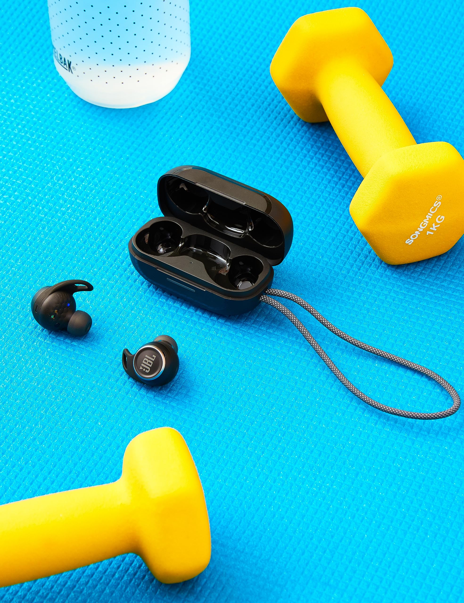 Écouteurs de sport intra-auriculaires JBL Reflect Aero, sans fil avec réduction du bruit, étanche, autonomie de 8 heures, noir