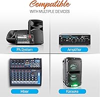 Vista 6 de Pyle sistema de micrófono inalámbrico con transmisor de petaca, de mano, micrófono de solapa y micrófonos con audífonos