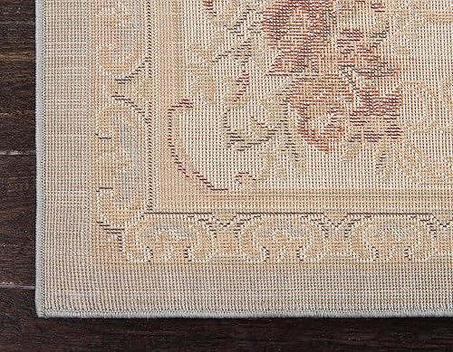 Miniatura 9 de Unique Loom colección Versailles - Alfombra tradicional clásica con motivo floral (8 pies x 10 pies, rectangular, azul pizarra marfil)