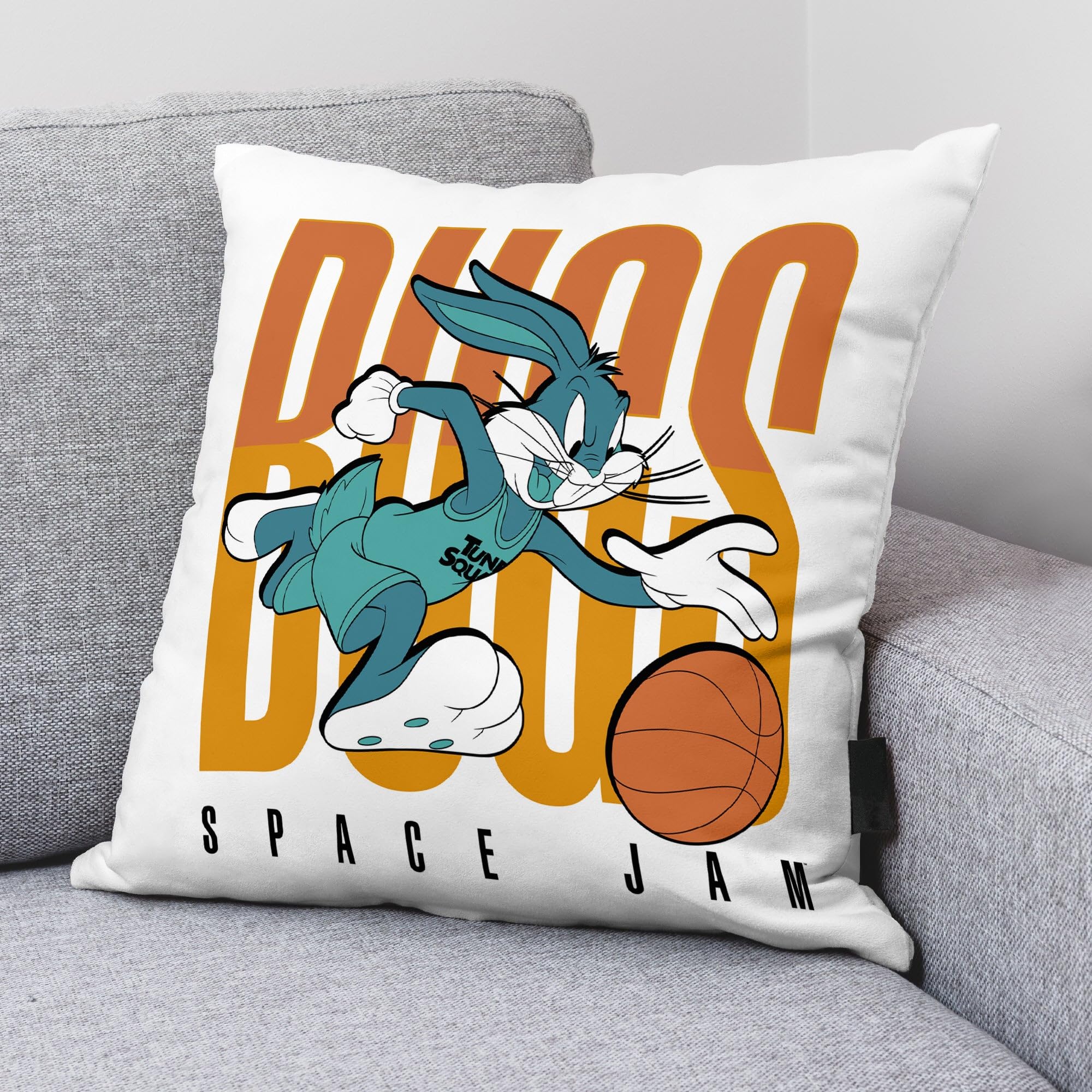 BELUM Federa Cuscino 45x45cm Looney Tunes, 100% Cotone Biologico, Personaggi Looney Characters B