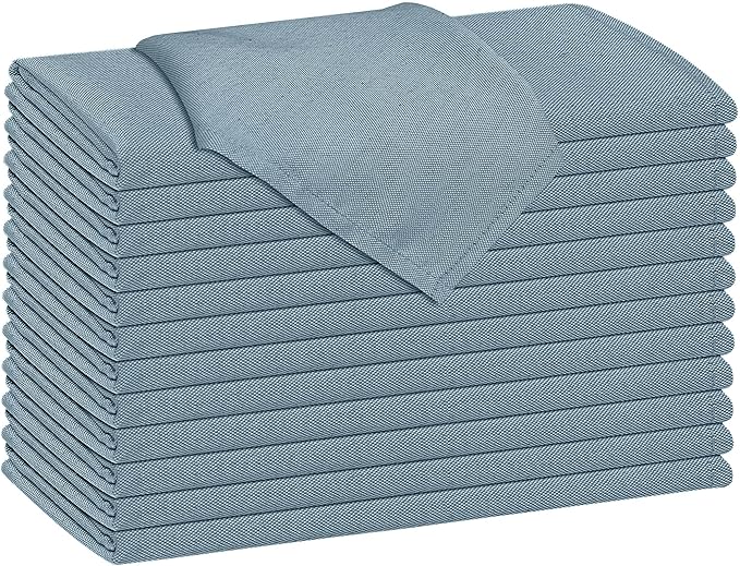 Set de 12 Servilletas de Tela Ruvanti 45x45 cm, Teal, Polialgodón miniatura 9