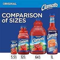 Vista 5 de Clamato Cóctel de tomate original, botellas de 64 onzas líquidas (paquete de 8)