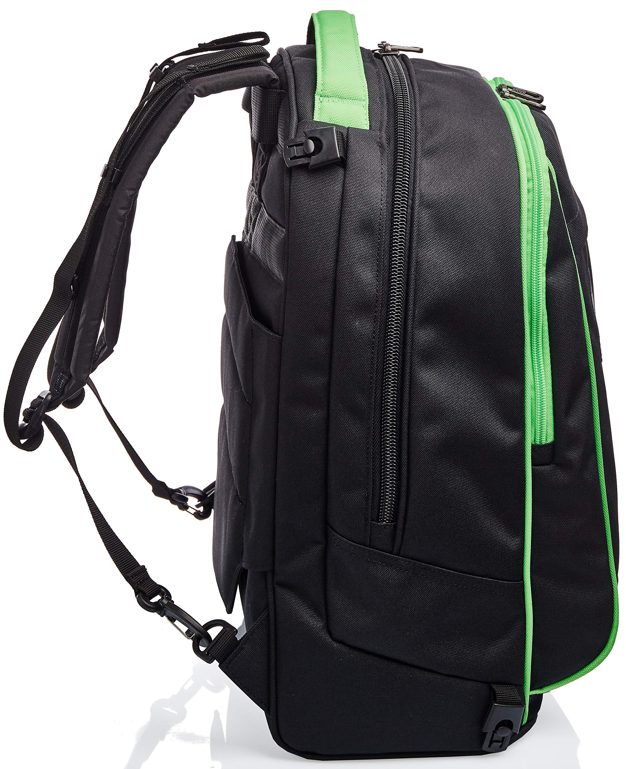 Invicta Trolley Scuola Tech, Nero Verde, Kupang, 3 in 1, Triplo Uso, Zaino Con Carrello Sganciabile e Crossover System, Viaggio e Tempo Libero, Unisex