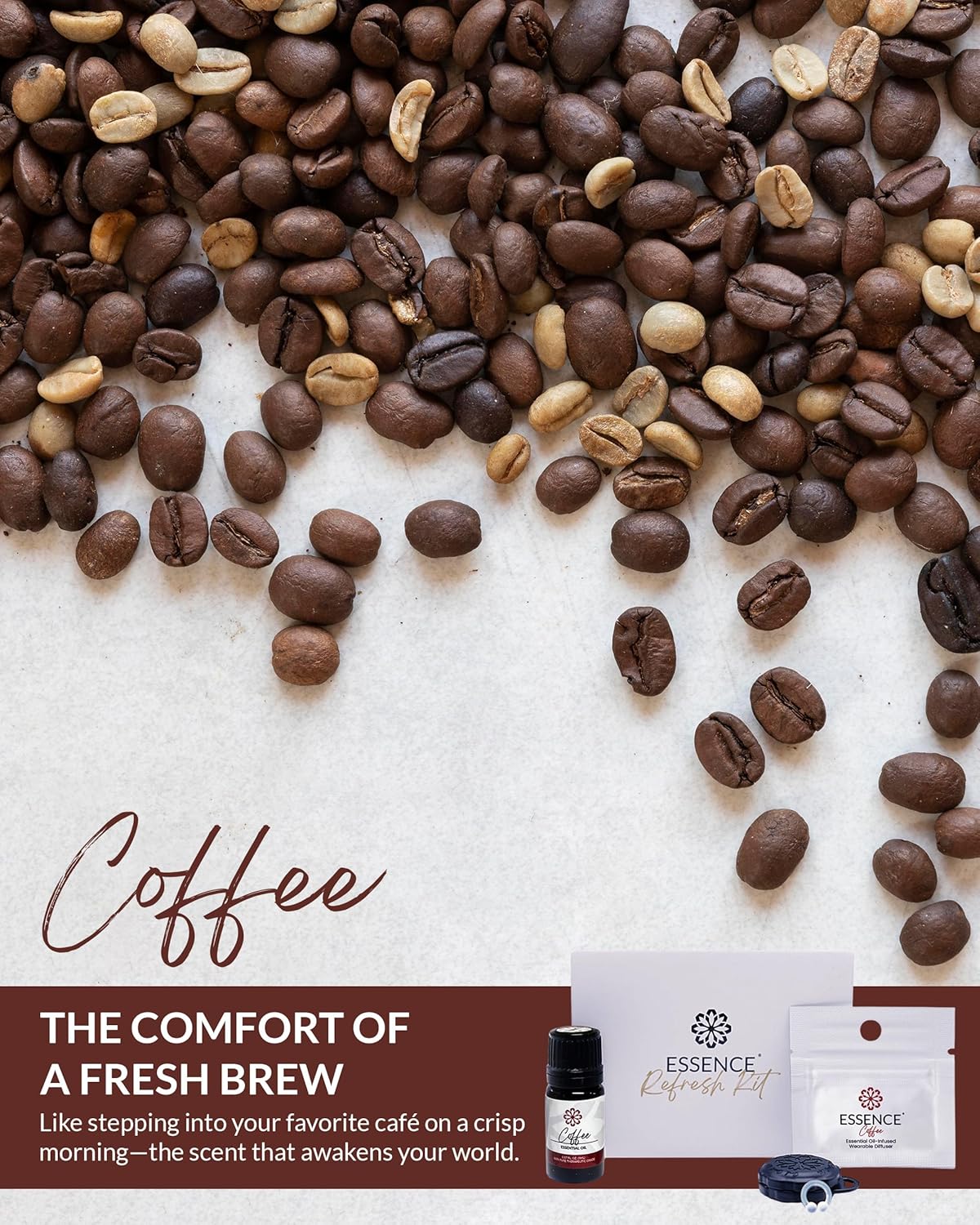 Essence Wearable Aromatherapy Nasal Diffuser – Coffee Essential Oil Nose Ring Silicone Inhaler for Stress & Mood Support - Made in USA & Travel-Friendly - Image 3