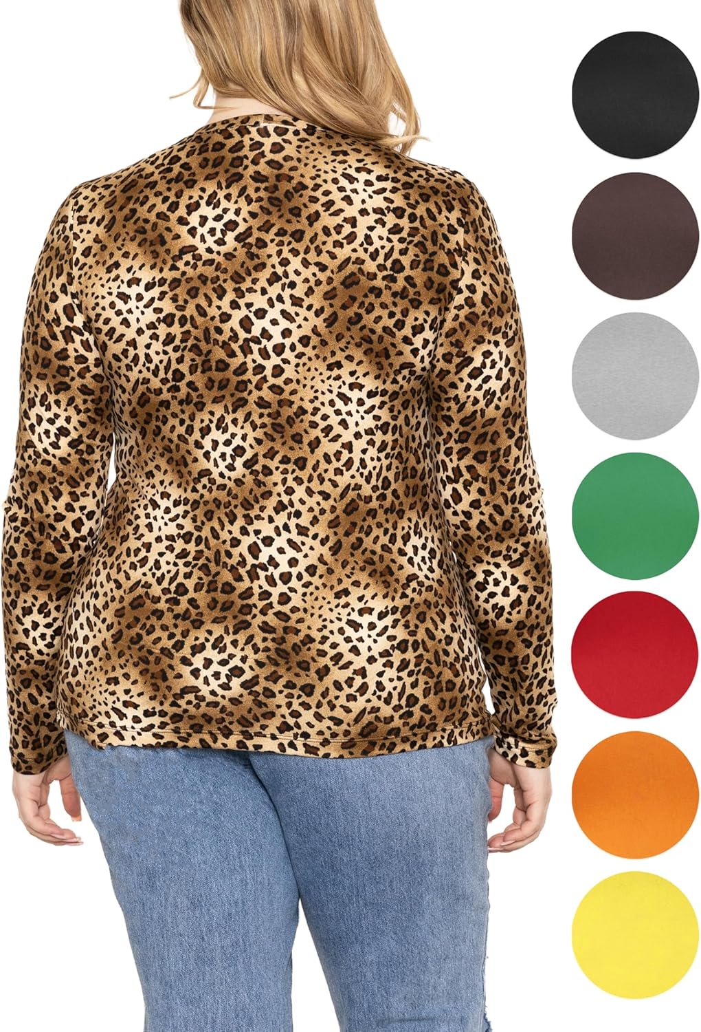 STRETCH IS COMFORT Women’s Long Sleeve Lay Flat Crew Neck Tee | Everyday Top | Plus & Regular Sizes S-5X - Image 3