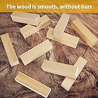 Vista 5 de Paquete de 10 bloques de tallado de tilo, bloques de madera maciza suave de 4 x 1 x 1 pulgada, bloques de madera sin terminar para tallar y tallar