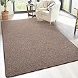 4x6 Area Rugs Washable Rug: Modern Abstract Living Room Rug Soft Anti-Skid Thin Carpet Indoor Floor Non-Shedding Carpets for Bedroom Dining Room Farmhouse Nursery Home Office - Brown White