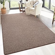 4x6 Area Rugs Washable Rug: Modern Abstract Living Room Rug Soft Anti-Skid Thin Carpet Indoor Floor Non-Shedding Carpets for Bedroom Dining Room Farmhouse Nursery Home Office - Brown White