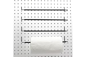 Extendable Pegboard Paper Towel Holder for an Organized Craft Room