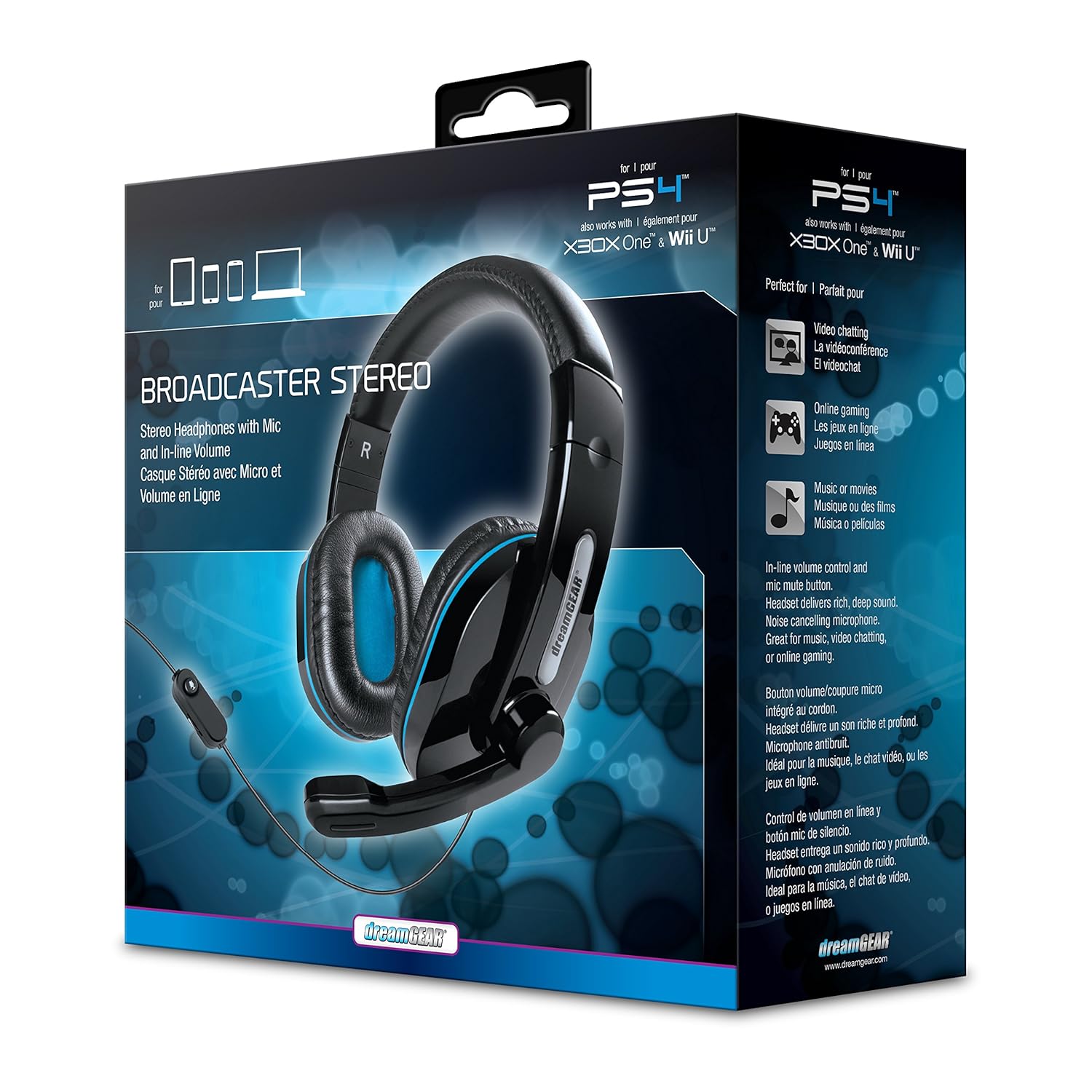 DreamGEAR Dreamgear Broadcaster Stereo Headset for PS4 - with Adjustable Microphone and Inline Controls