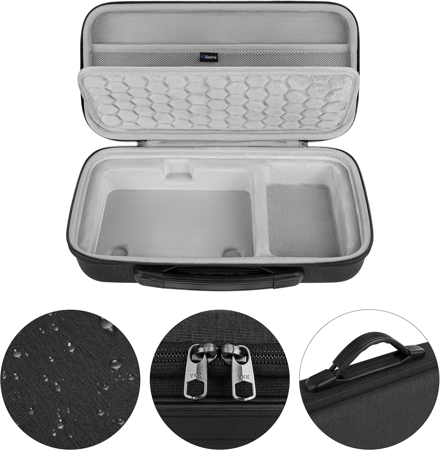 GEEKRIA Hard Shell Travel Case Compatible with Universal Audio Apollo Solo/USB, Audio Mixer Carrying Bag (Dark Gray)