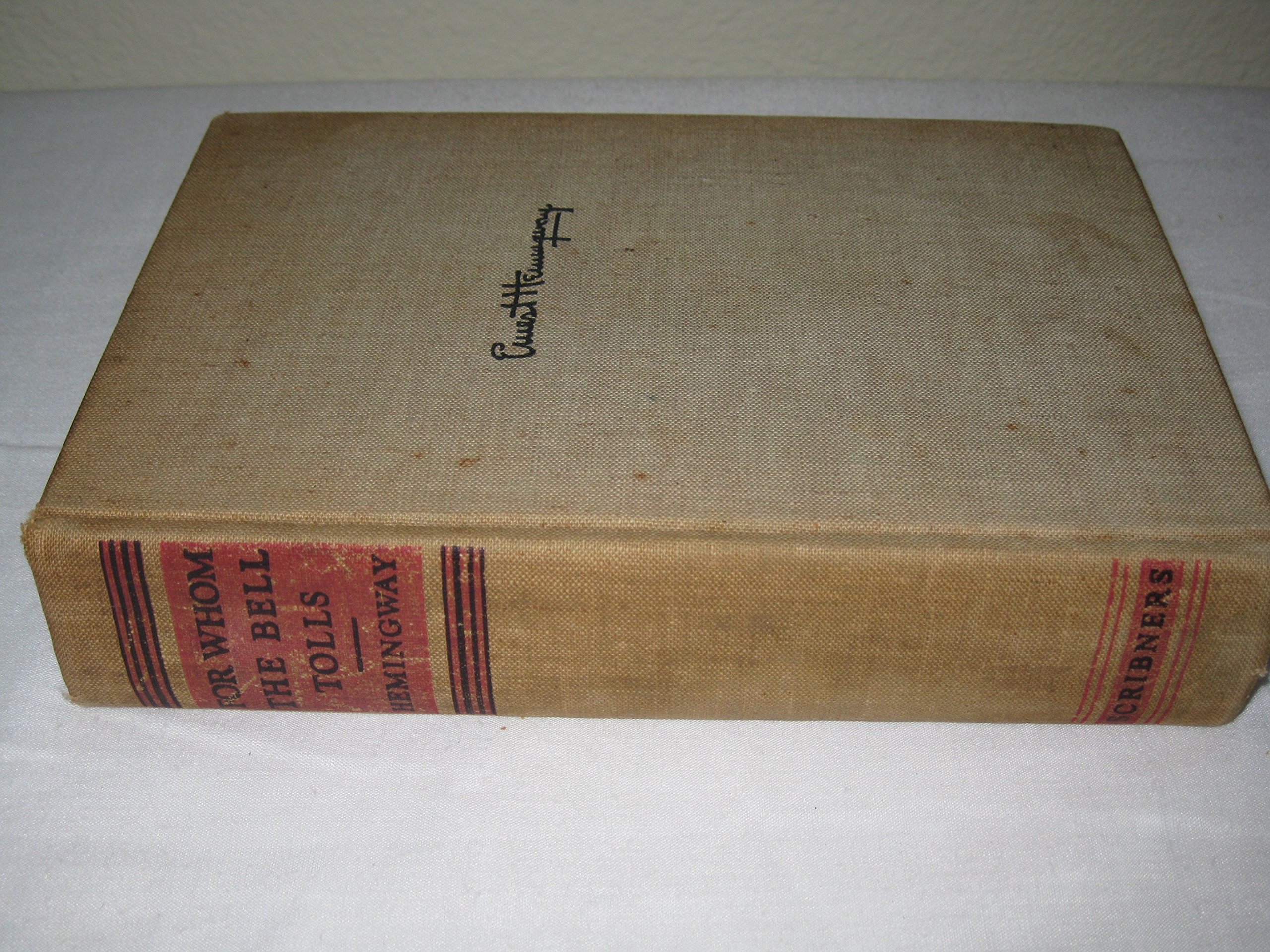 Cover of For Whom the Bells Toll (1st Edition, 1st Printing, "A" on copyright page)