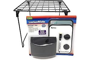 LockerMate 7 Piece Locker Kit For Boys Including Wire Stac-a-Shelf Locker Shelf