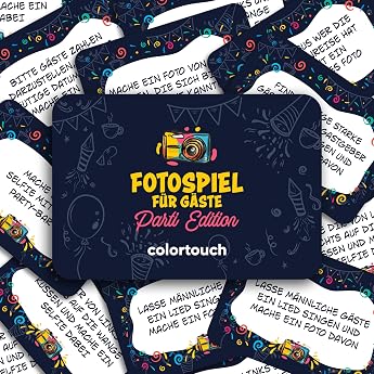 colortouch Photo Game Party 70 Photo Tasks Creative Party Challenge for Birthday Wedding Confirmation Youth Initiation New Year's Eve Gift Teenager with Many Fun & Memorable Tasks
