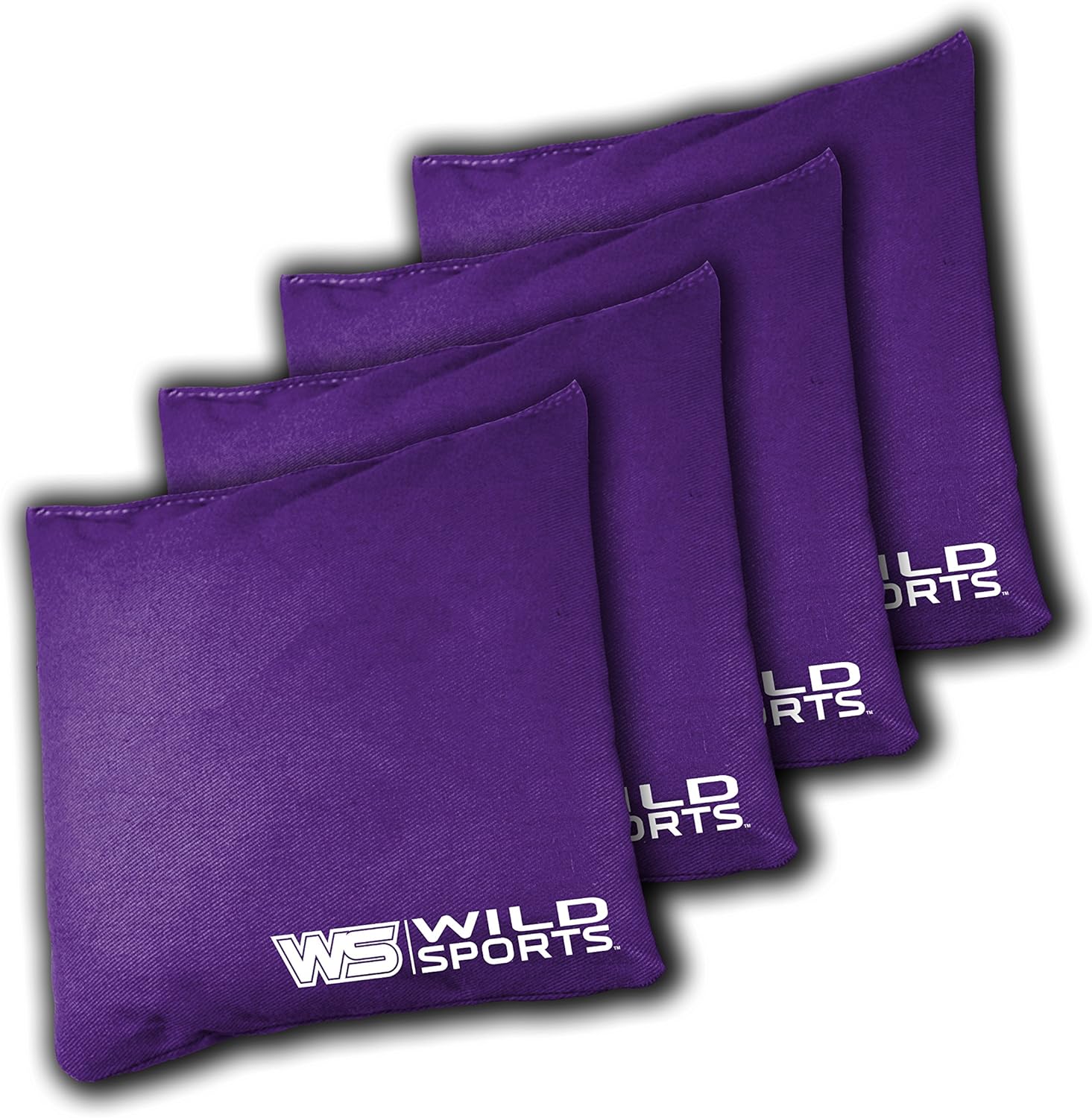 Wild Sports Regulation Size Cornhole Bags - Set of 4 Premium Bean Bag Toss Bags - 16oz Official Weight