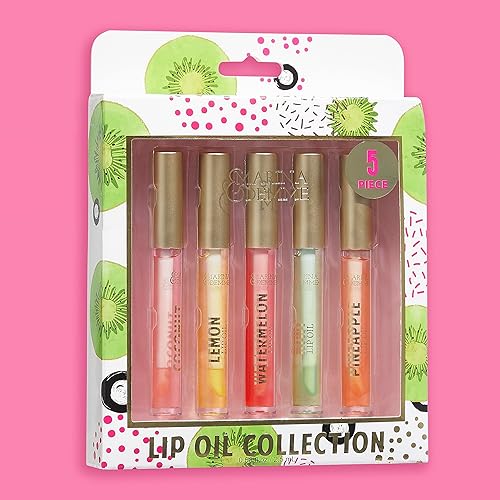 Miniatura 2 de Marina and Demme Colección de 5 piezas de aceites labiales tropicales juego de 5 brillos labiales vibrantes en tubos aptos para viajes (0.1 fl oz