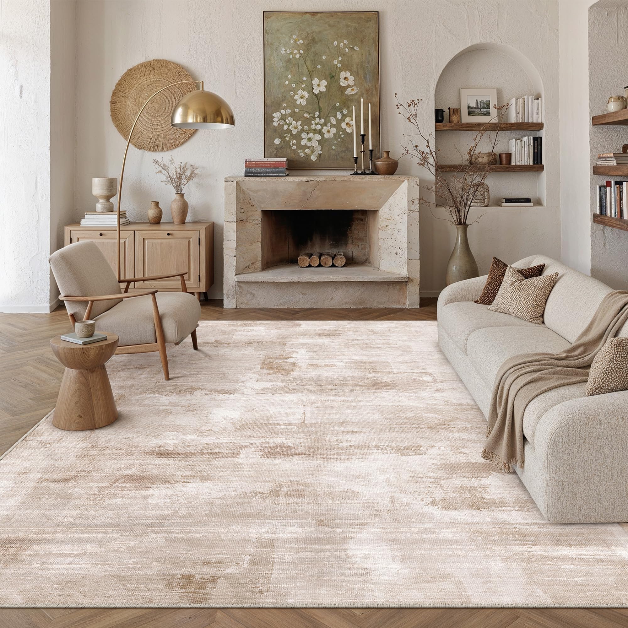 Tapis de salon lavable en machine et antidérapant PureCozy 200x300