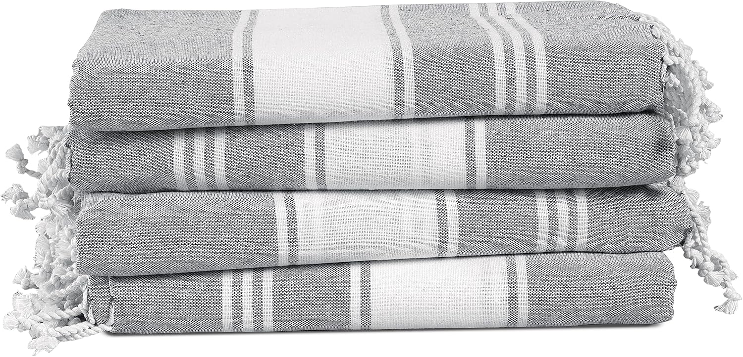 100 Cotton Beach Towel with Beach Bag, 4 Piece Beach Towels Oversized