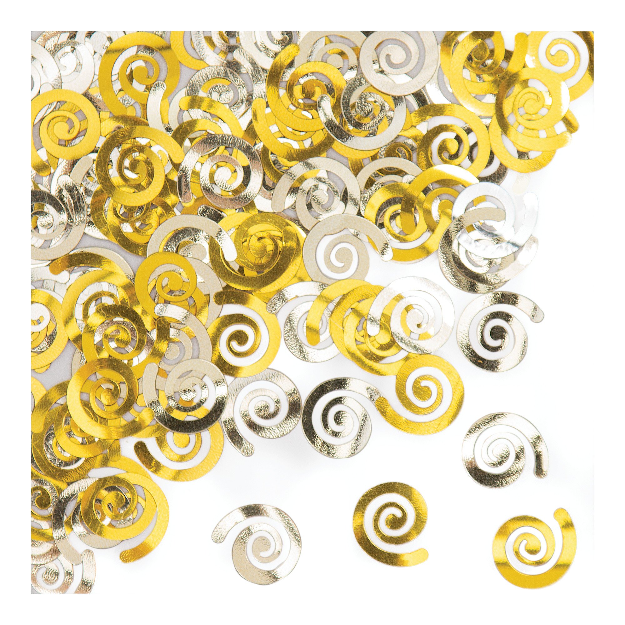 Creative Converting Glittering Gold Swirl Confetti, Mimosa Yellow
