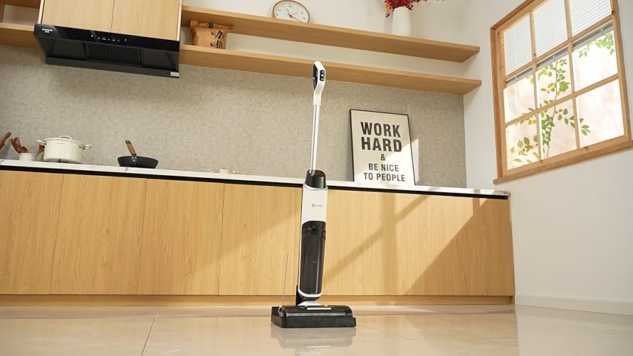 Bild 6 - Hearten Nass Trockensauger Akku, Tiefenreinigungswasser Durch Elektrolyse Erzeugen, Sprachansage, Staubsauger mit Wischfunktion, Selbstreinigung, LED-Display, für Harte Boden,Tierhaare