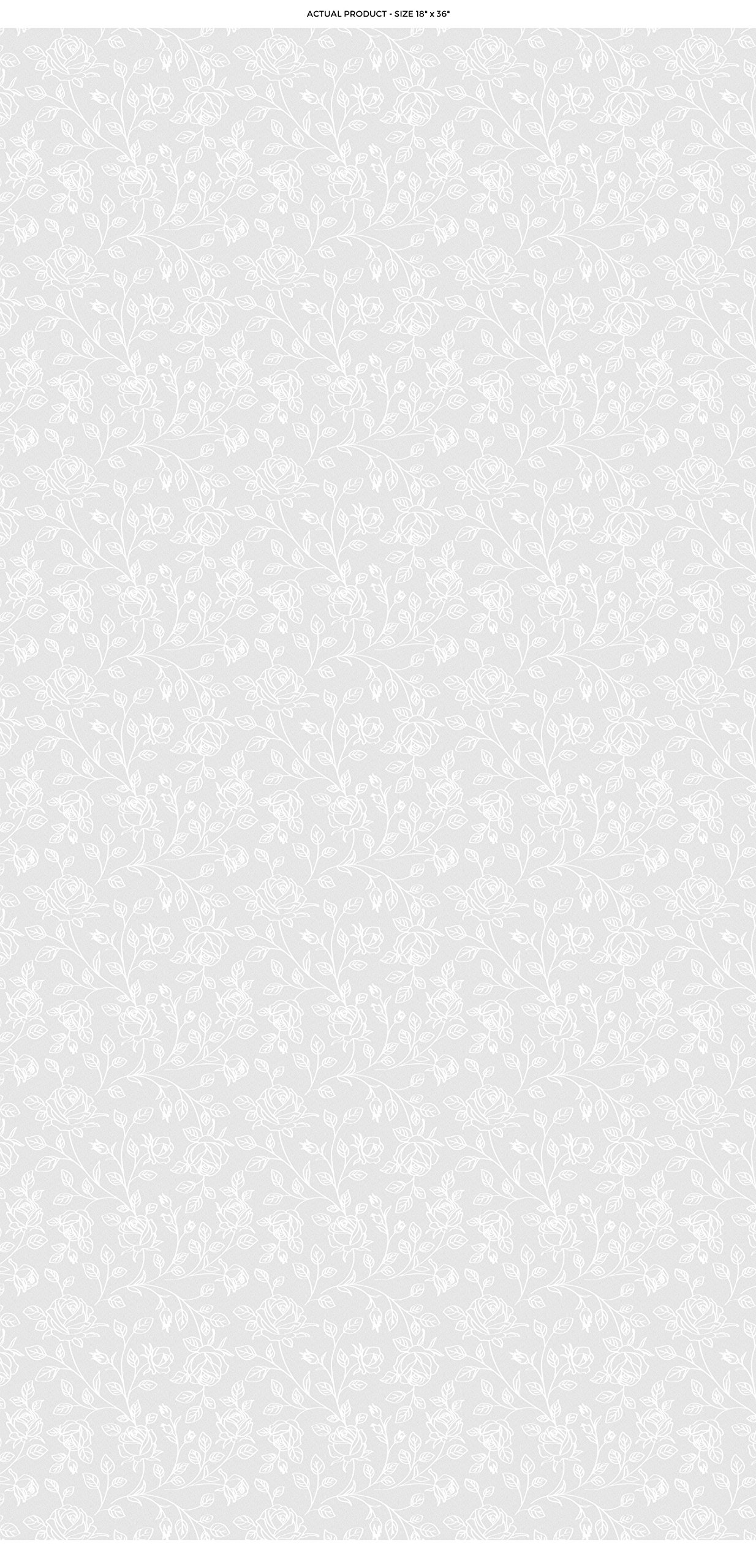 Windowpix 18 x 36 White Gothic Rose Design Frosted Window Film Privacy Static Cling Film UV Filtering Energy Saving