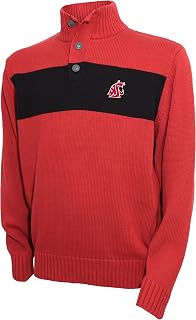 Vesi Men's Chest Stripe Sweater, Cardinal/Black, X-Large