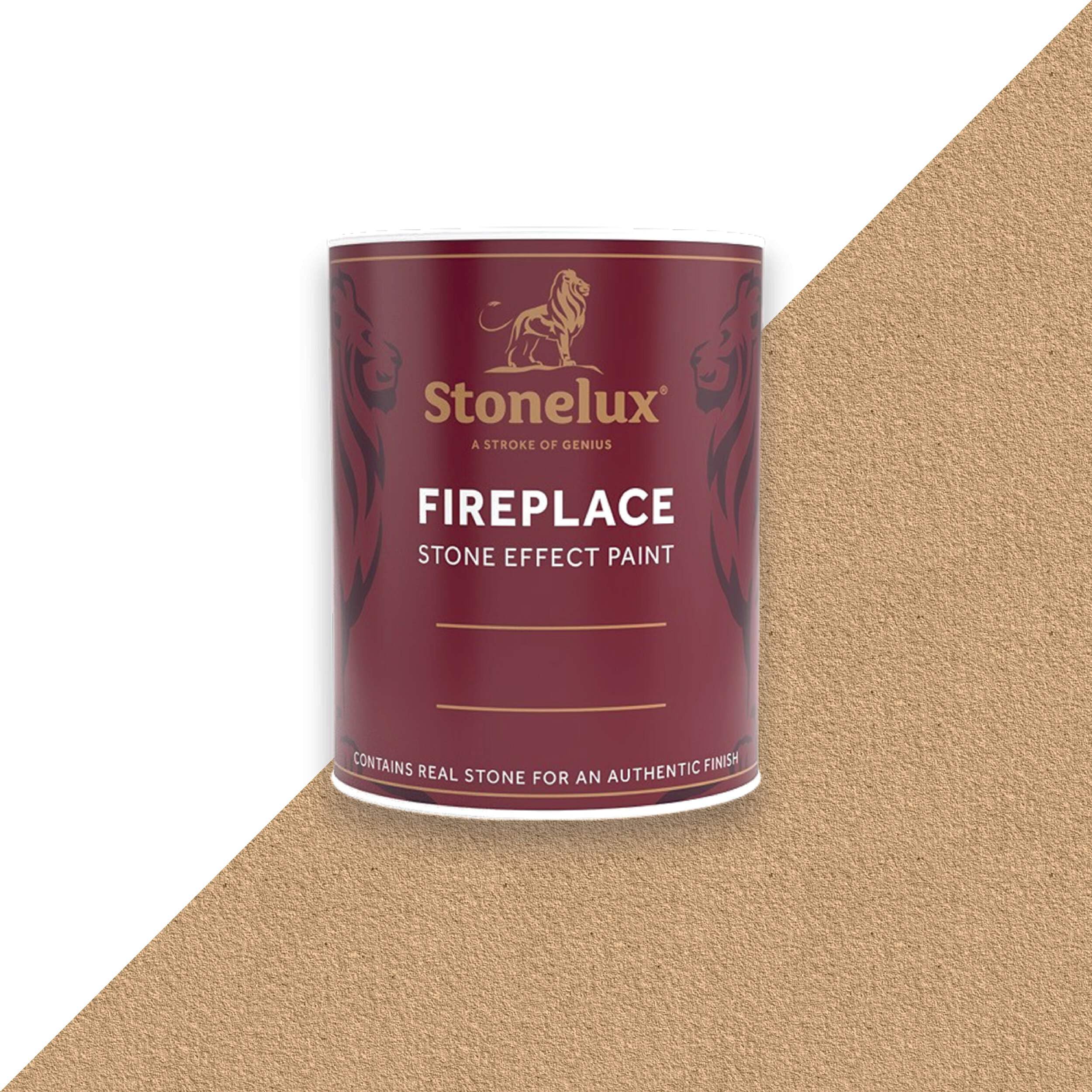 StoneLux® Fireplace Paint – Stone Effect Heat Resistant Paint for Fire Surrounds, Hearths and Inglenooks RODE 48 1 Litre