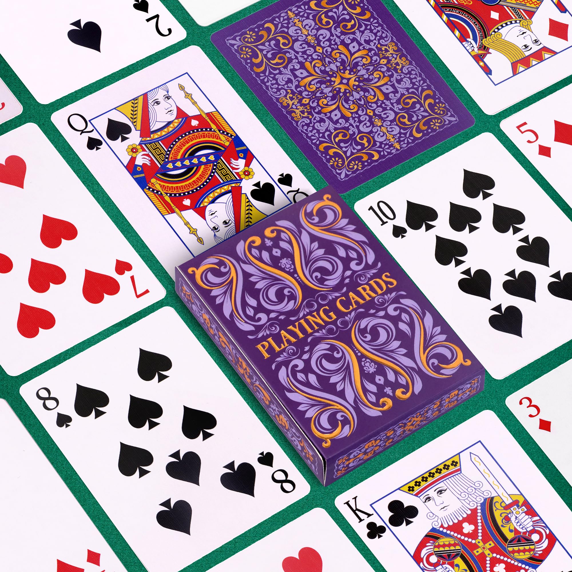Aomaic Playing Cards 2 Pack Standard Index Playing Card Premium Poker Set Card Games for Adults Deck of Playing Cards for Travel Camping Family Games Night Party Games - Image 4