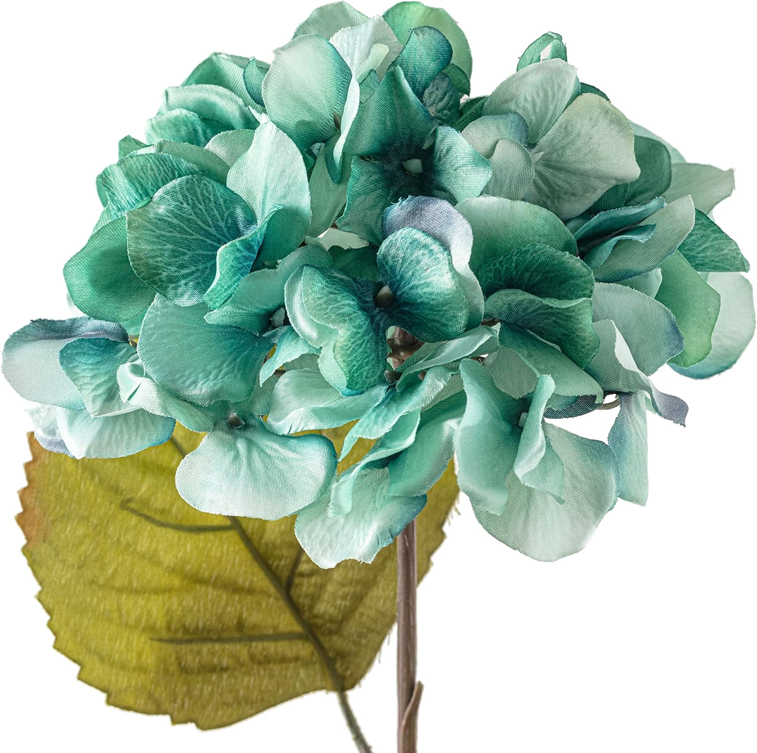 Ashland Teal Hydrangea Stem, 12 Pack