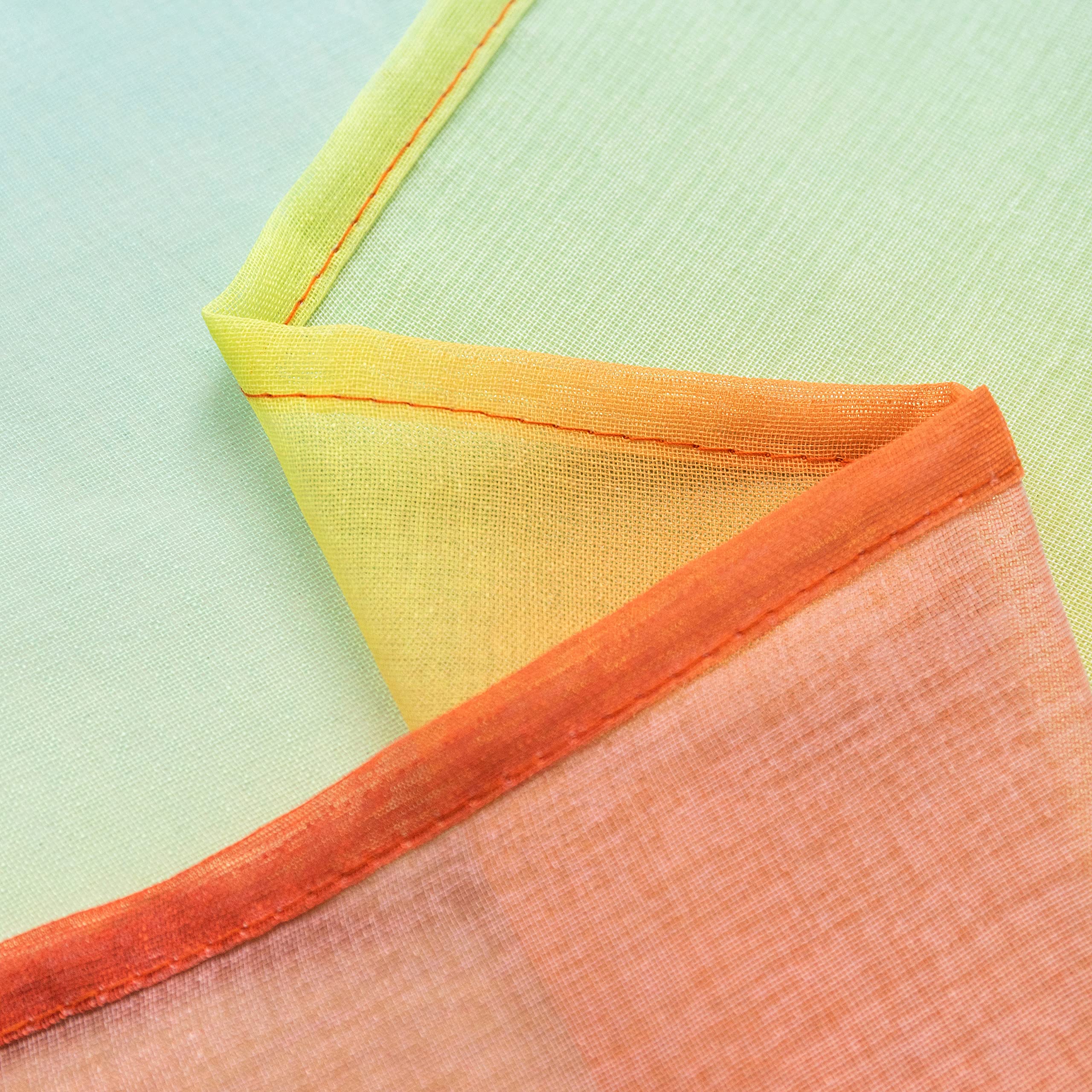 GIRASOLE HOME Tende Voile Semi Trasparenti Arcobaleno 2 Pannelli 140x275cm