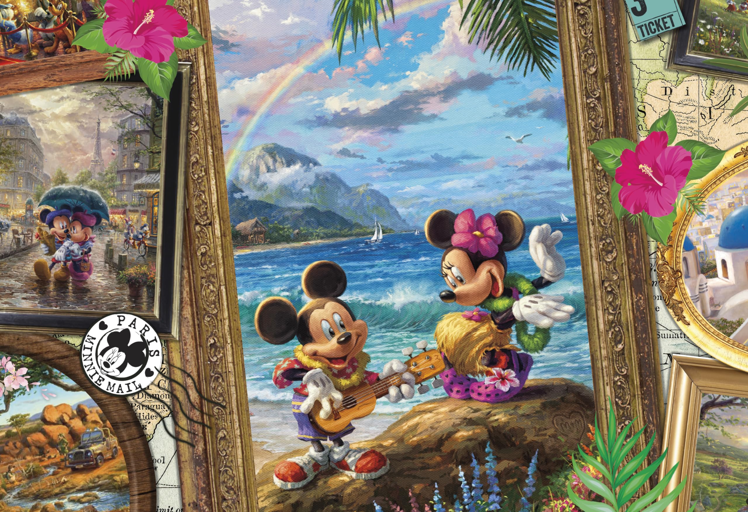 CeacoThomas Kinkade - Disney - Travel Collage - 2000 Piece Jigsaw Puzzle